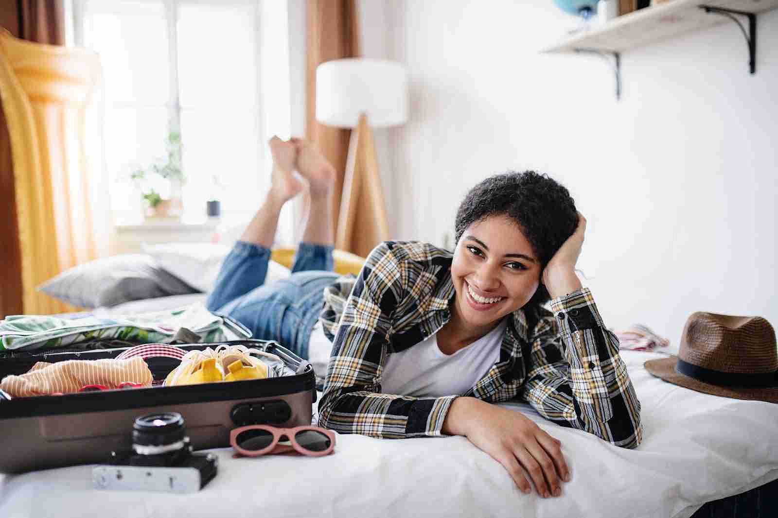 A family packing for their travel adventure