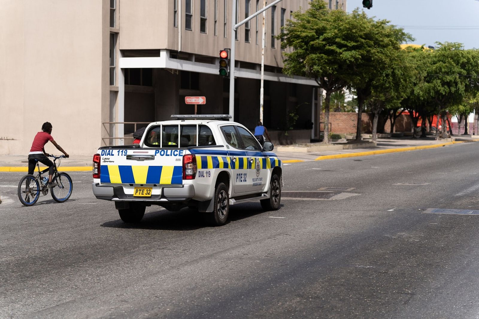 Police presence in Jamaica, ensuring safety for tourists.